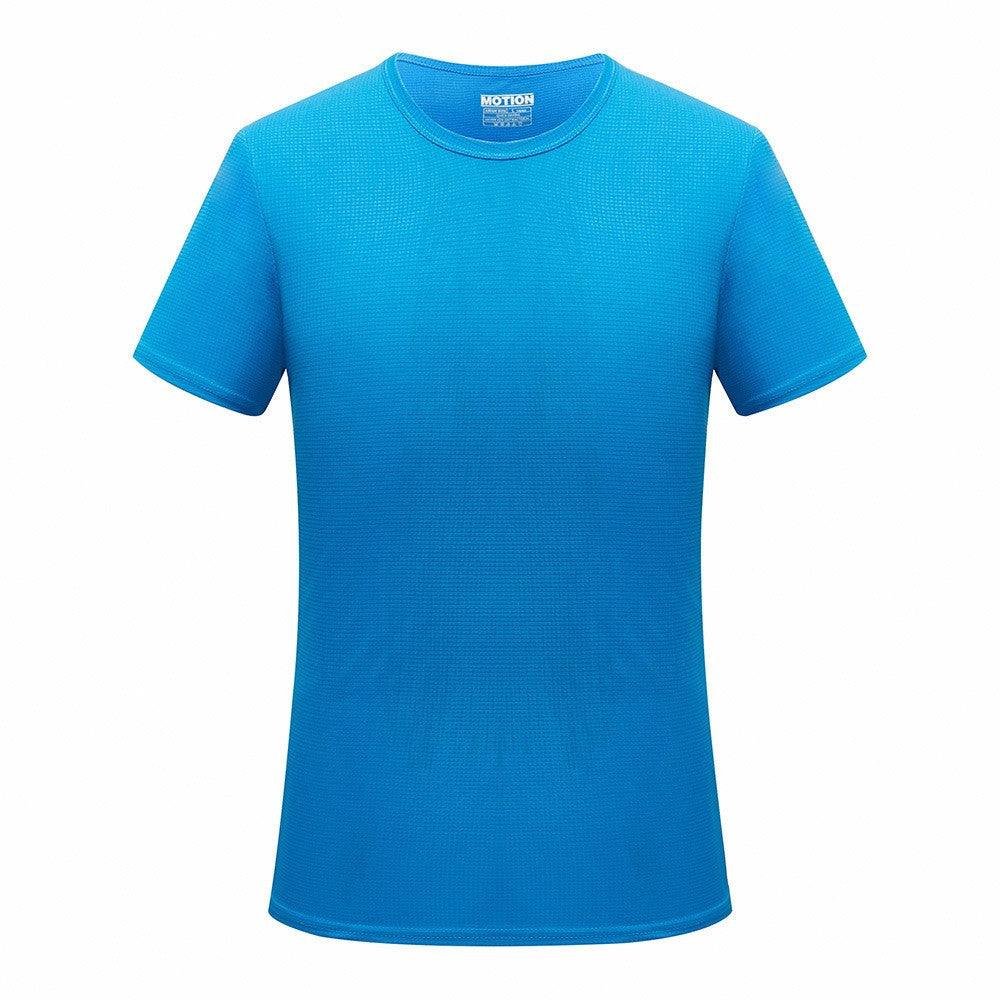 Men Quick Dry T Shirt Running Slim Fit Top Tees Solid Shirts