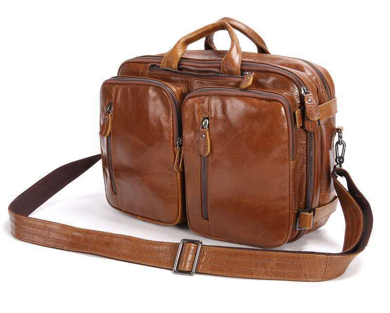 Men's Multi-functional First-layer Imported Leather Bag