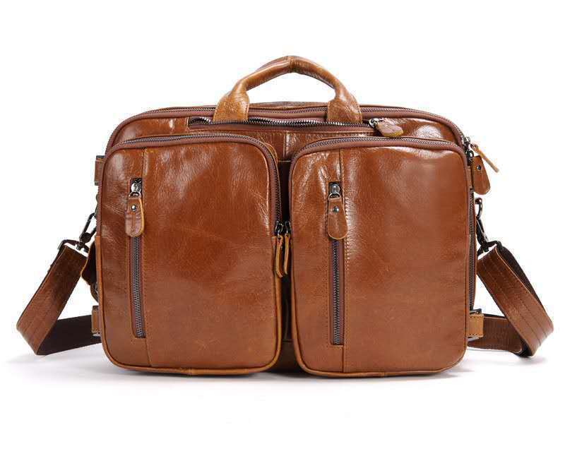 Men's Multi-functional First-layer Imported Leather Bag